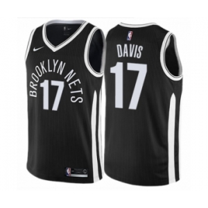 Youth Nike Brooklyn Nets #17 Ed Davis Swingman Black NBA Jersey - City Edition