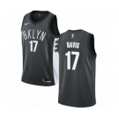 Youth Nike Brooklyn Nets #17 Ed Davis Swingman Gray NBA Jersey Statement Edition