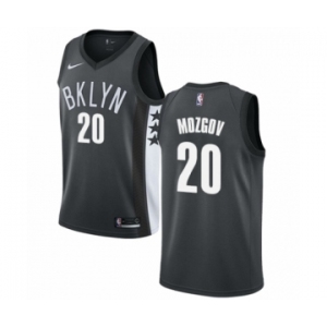 Youth Nike Brooklyn Nets #20 Timofey Mozgov Authentic Gray NBA Jersey Statement Edition