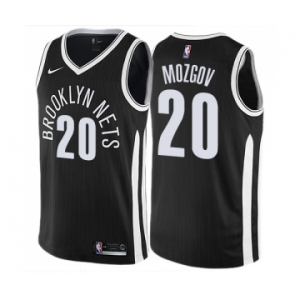 Youth Nike Brooklyn Nets #20 Timofey Mozgov Swingman Black NBA Jersey - City Edition