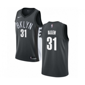 Youth Nike Brooklyn Nets #31 Jarrett Allen Authentic Gray NBA Jersey Statement Edition