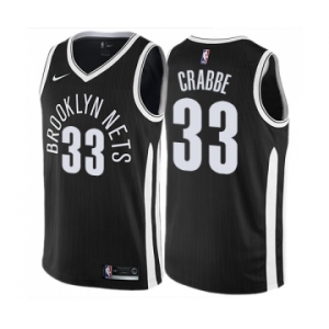 Youth Nike Brooklyn Nets #33 Allen Crabbe Swingman Black NBA Jersey - City Edition