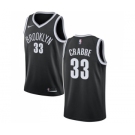 Youth Nike Brooklyn Nets #33 Allen Crabbe Swingman Black Road NBA Jersey - Icon Edition