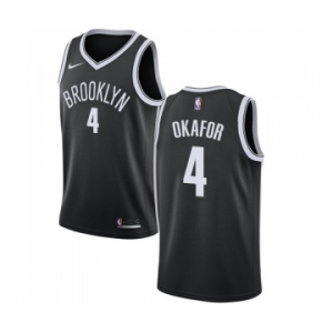 Youth Nike Brooklyn Nets #4 Jahlil Okafor Swingman Black Road NBA Jersey - Icon Edition