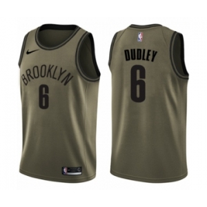 Youth Nike Brooklyn Nets #6 Jared Dudley Swingman Green Salute to Service NBA Jersey