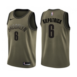 Youth Nike Brooklyn Nets #6 Sean Kilpatrick Swingman Green Salute to Service NBA Jersey