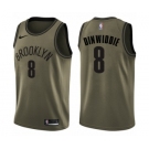 Youth Nike Brooklyn Nets #8 Spencer Dinwiddie Swingman Green Salute to Service NBA Jersey