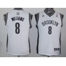 youth nba new jersey nets #8 deron williams white[revolution 30 swingman]