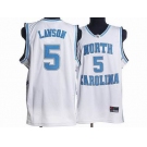 nba north carolina #5  lawson embroidered college white