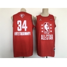 Men Jordan Milwaukee Bucks #34 Giannis Antetokounmpoy Red 2022 NBA All-Star Swingman Basketball Jersey