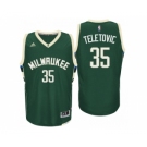 Men Milwaukee Bucks #35 Mirza Teletovic Road Green New Swingman Jersey