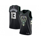 Men Nike Milwaukee Bucks #13 Malcolm Brogdon Black NBA Swingman Statement Edition Jersey