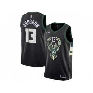 Men Nike Milwaukee Bucks #13 Malcolm Brogdon Black NBA Swingman Statement Edition Jersey