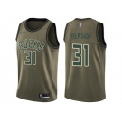 Men Nike Milwaukee Bucks #31 John Henson Green Salute to Service NBA Swingman Jersey