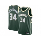 Men Nike Milwaukee Bucks #34 Giannis Antetokounmpo Green Stitched NBA Swingman Jersey