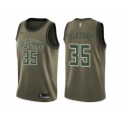 Men Nike Milwaukee Bucks #35 Mirza Teletovic Green Salute to Service NBA Swingman Jersey