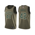 Men Nike Milwaukee Bucks #42 Vin Baker Green Salute to Service NBA Swingman Jersey