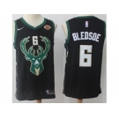 Men Nike Milwaukee Bucks #6 Eric Bledsoe Black NBA Swingman Statement Edition Jersey