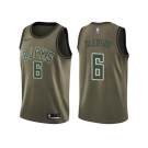 Men Nike Milwaukee Bucks #6 Eric Bledsoe Green Salute to Service NBA Swingman Jersey