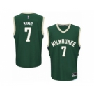 Men's Adidas Milwaukee Bucks #7 Thon Maker Authentic Green Road NBA Jersey