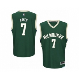 Men's Adidas Milwaukee Bucks #7 Thon Maker Authentic Green Road NBA Jersey