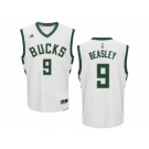 Men's Adidas Milwaukee Bucks #9 Michael Beasley Swingman White Home NBA Jersey