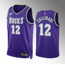 Men's Milwaukee Bucks #12 Danilo Gallinari Purple Classic Edition Stitched Basketball Jersey