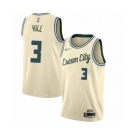 Men's Milwaukee Bucks #3 George Hill Authentic Cream Basketball Jersey - 2019-20 City Edition