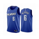 Men's Milwaukee Bucks #6 Eric Bledsoe Navy City Edition New Uniform 2020-21 Stitched Basketball Jersey