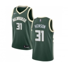 Men's Nike Milwaukee Bucks #31 John Henson Swingman Green Road NBA Jersey - Icon Edition