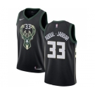 Men's Nike Milwaukee Bucks #33 Kareem Abdul-Jabbar Swingman Black Alternate NBA Jersey - Statement Edition