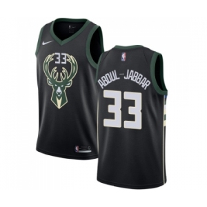 Men's Nike Milwaukee Bucks #33 Kareem Abdul-Jabbar Swingman Black Alternate NBA Jersey - Statement Edition