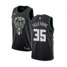 Men's Nike Milwaukee Bucks #35 Mirza Teletovic Swingman Black Alternate NBA Jersey - Statement Edition