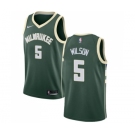 Men's Nike Milwaukee Bucks #5 D. J. Wilson Swingman Green Road NBA Jersey - Icon Edition