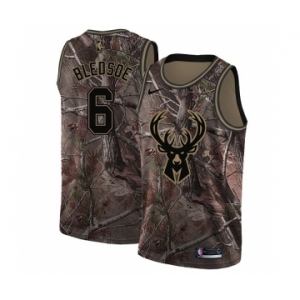 Men's Nike Milwaukee Bucks #6 Eric Bledsoe Swingman Camo Realtree Collection NBA Jersey