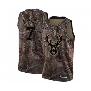 Men's Nike Milwaukee Bucks #7 Thon Maker Swingman Camo Realtree Collection NBA Jersey