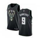 Men's Nike Milwaukee Bucks #9 Donte DiVincenzo Swingman Black NBA Jersey - Statement Edition