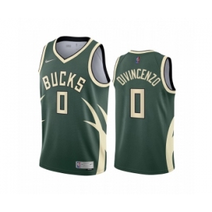 Milwaukee Bucks #0 Donte DiVincenzo Green NBA Swingman 2020-21 Earned Edition Jersey