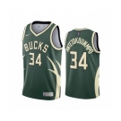 Milwaukee Bucks #34 Giannis Antetokounmpo Green NBA Swingman 2020-21 Earned Edition Jersey