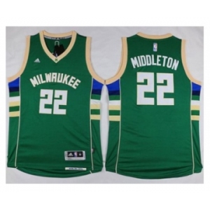 NBA Men Milwaukee Bucks #22 Khris Middleton Green Alternate Stitched Jersey