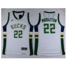 NBA Men Milwaukee Bucks #22 Khris Middleton White Alternate Stitched Jersey