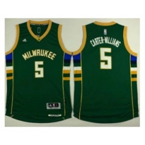 NBA Men Milwaukee Bucks #5 Michael Carter-Williams Green Stitched Jersey