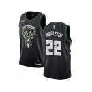 Nike Milwaukee Bucks #22 Khris Middleton Black NBA Swingman Statement Edition Jersey