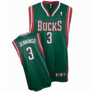 nba milwaukee bucks #3 brandon jennings green