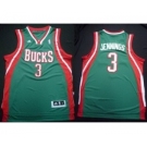 nba milwaukee bucks #3 brandon jennings green[revolution 30 swingman]