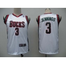 nba milwaukee bucks #3 brandon jennings white